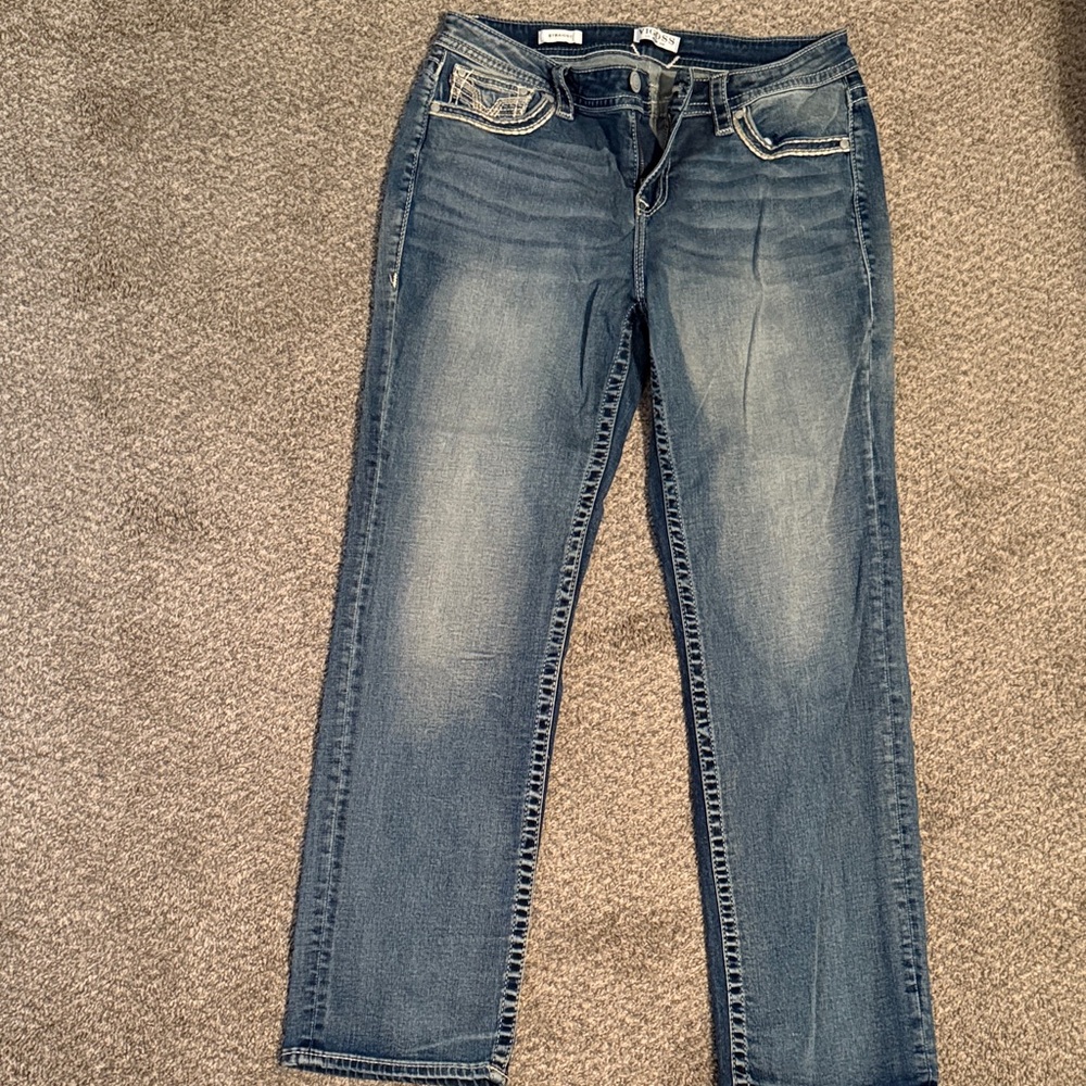 Vigoss Women's Straight Leg Blue Jeans